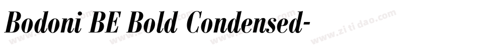 Bodoni BE Bold Condensed字体转换